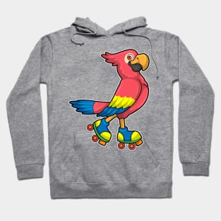 Parrot as Skater with Roller skates Hoodie